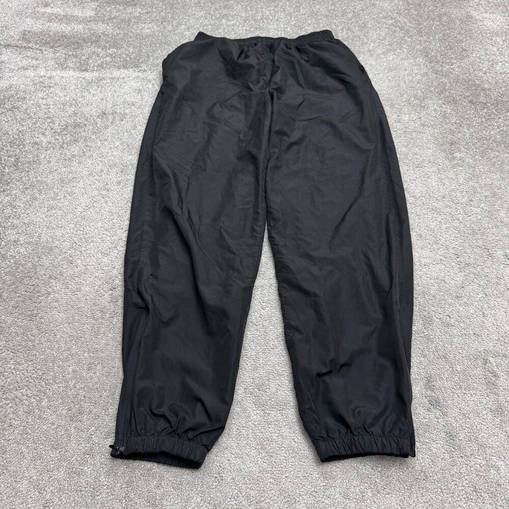Vintage 90s Adidas Wind Track Pants Mens Medium Lined Black Zip Cuff Warmup Y2K